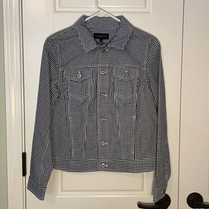 Talbots Gingham Denim Jacket